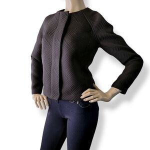 Express Black Geometric Textured Structured Jacket Size XS